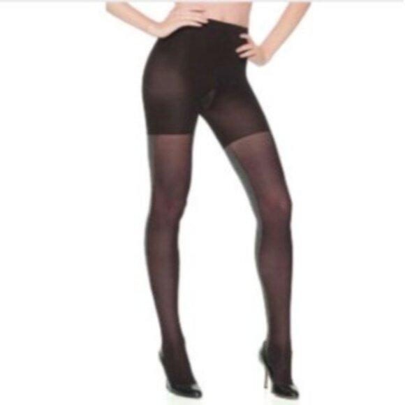 Spanx Tight End Tights Heathered Contrast Black Gray Shapewear Two Tone A NWT - Picture 2 of 9